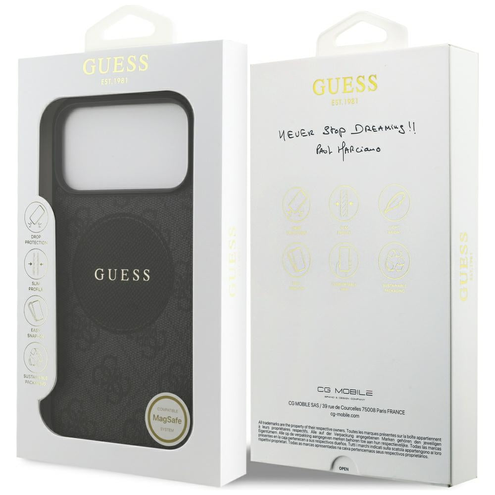 Guess - 4G Circle Classic Logo MagSafe (GUHMP17LP4PGRSGK) - iPhone 17 Pro - Black