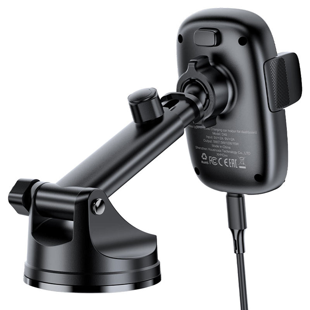Acefast - Car Holder with Wireless Charging (D49) - for Dashboard/Windshield, Magnetic Grip, Lock Clip, 15W, for 4.7-6.9