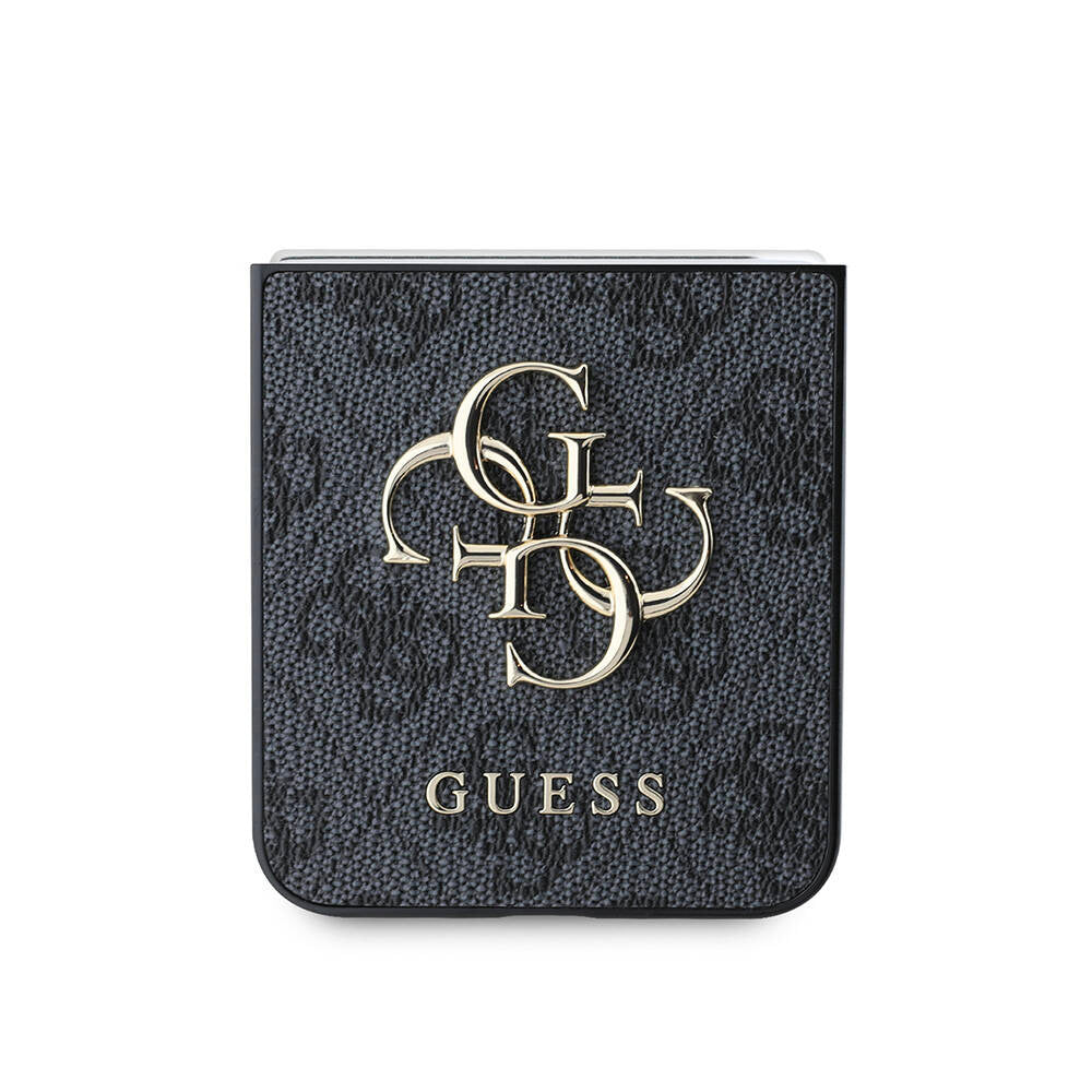 Guess - Leather 4G Metal Logo (GUHCZF74GMGBR) - Samsung Galaxy Z Flip7 - Brown