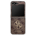 Guess - Leather 4G Metal Logo (GUHCZF74GMGBR) - Samsung Galaxy Z Flip7 - Brown
