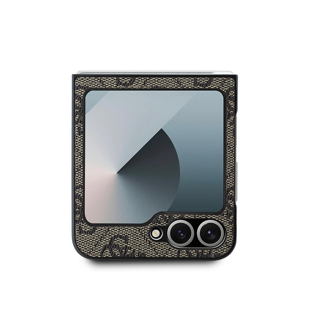 Guess - Leather 4G Metal Logo (GUHCZF74GMGBR) - Samsung Galaxy Z Flip7 - Brown
