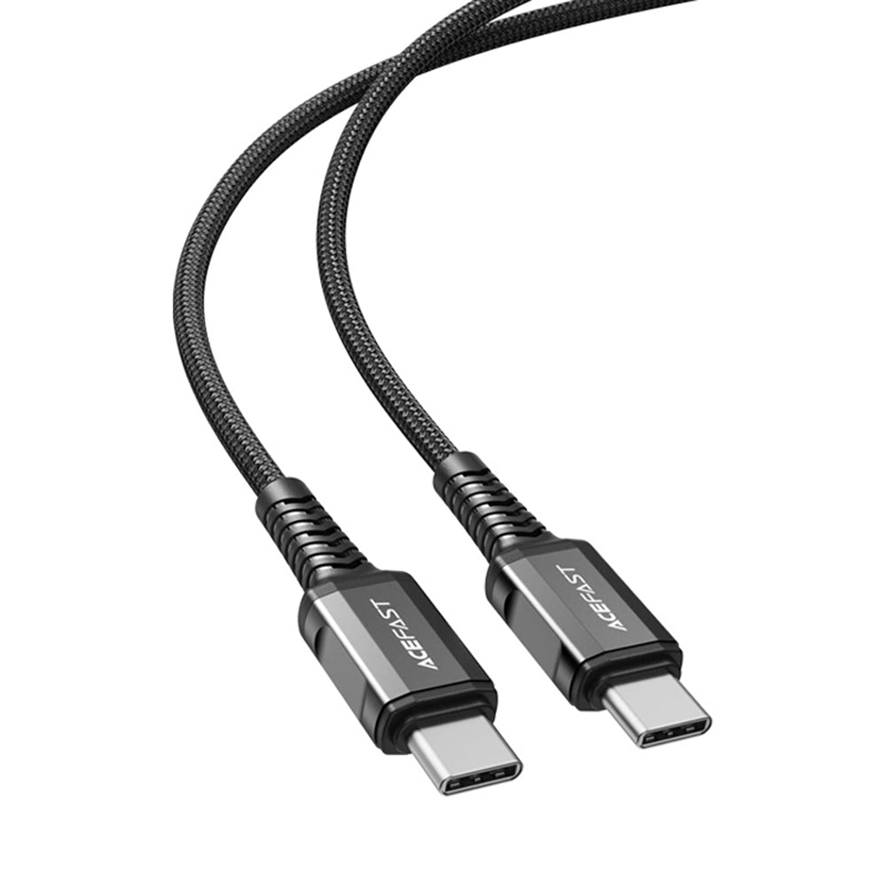 Acefast - Data Cable (C1-03) - Type-C to Type-C, 60W, 20V/3A, Fast Charging, Nylon Braid, 1.2m - Black