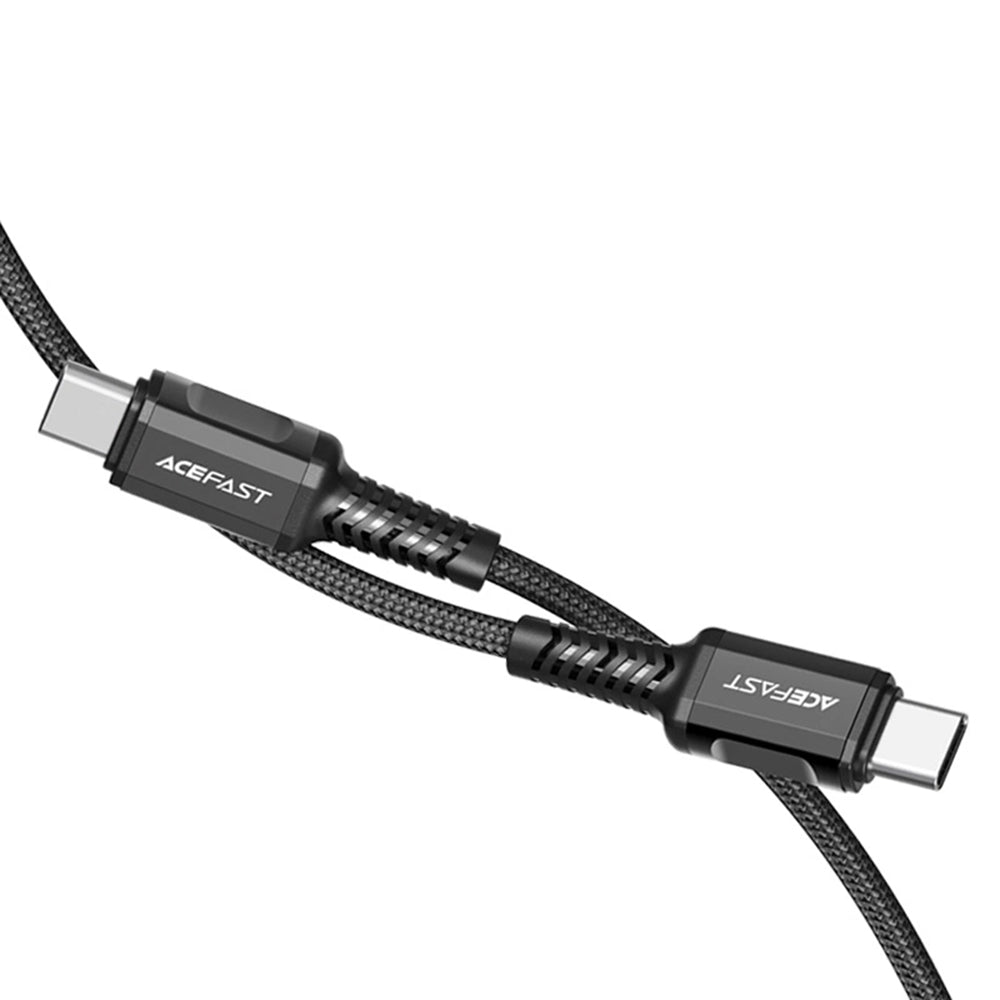 Acefast - Data Cable (C1-03) - Type-C to Type-C, 60W, 20V/3A, Fast Charging, Nylon Braid, 1.2m - Black