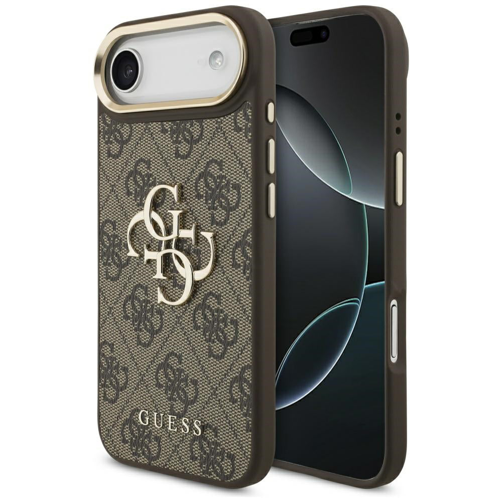 Husa pentru iPhone 17 Air - Guess Hardcase Big 4G Classic Logo (GUHCP17M4GMGCBR) - Brown