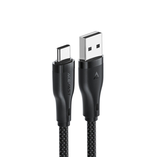 Acefast - Data Cable (C8-04) - Fast Charging, USB to Type-C, 3A, Nylon Braided, 25.000 Bends, 1.2m - Black