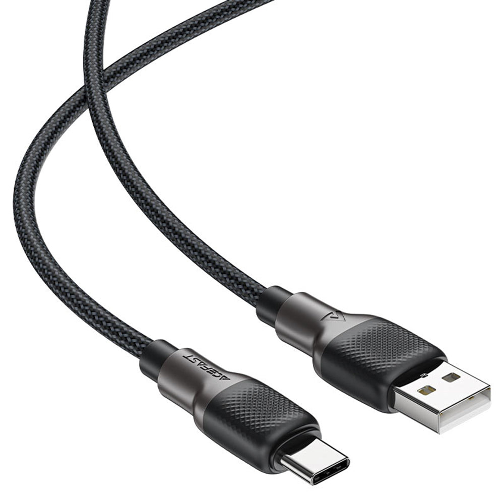 Acefast - Data Cable (C10-04) - Fast Charging, USB to Type-C, 3A, 25.000 Bends, Durable Silicone, 1.2m - Black