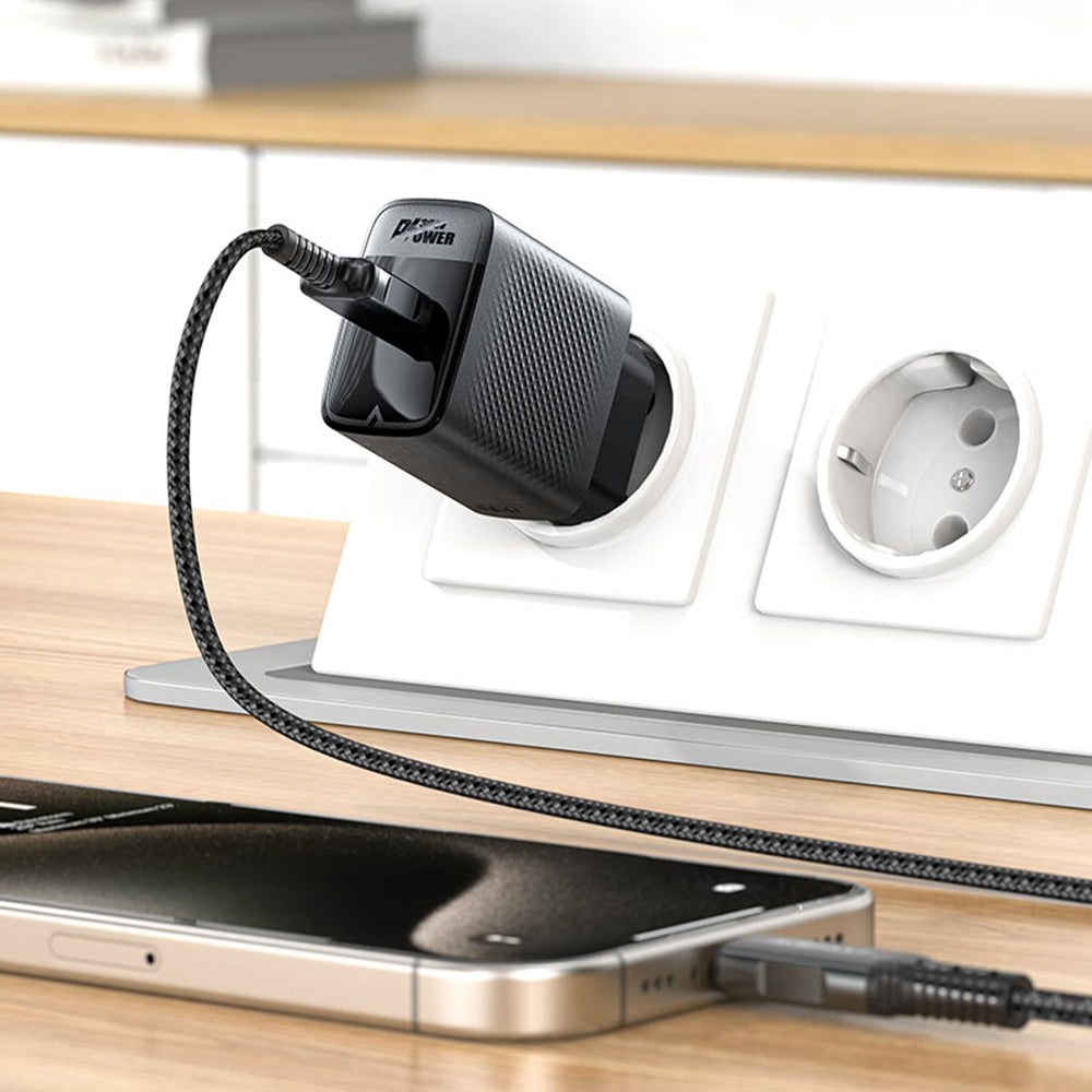 Acefast - Wall Charger (A102) - GaN, Fast Charging, Type-C, PD30W, Smart Chip - Black