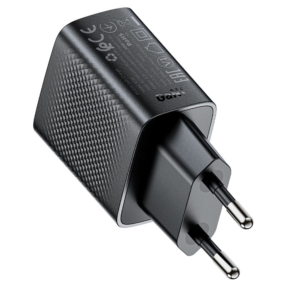 Acefast - Wall Charger (A102) - GaN, Fast Charging, Type-C, PD30W, Smart Chip - Black