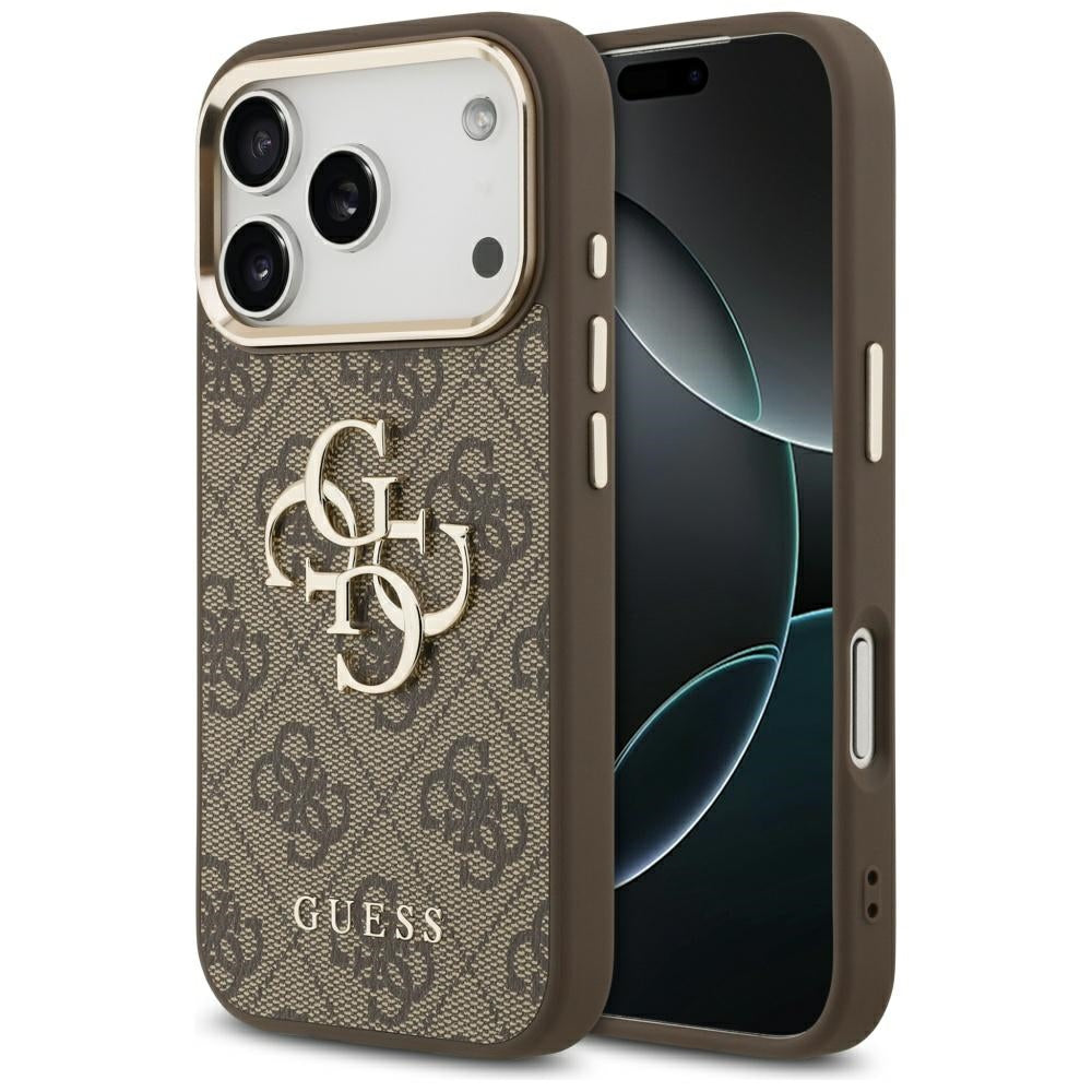 Husa de protectie Guess Hardcase Big 4G compatibil cu iPhone 17 Pro, Maro