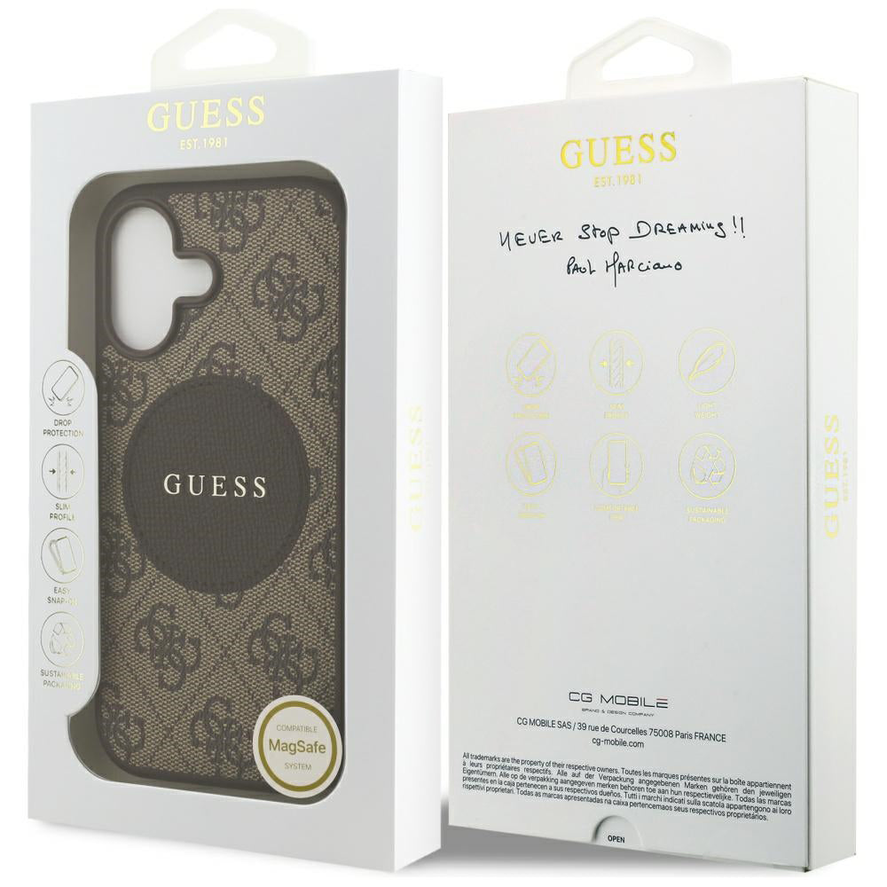 Guess - 4G Circle Classic Logo MagSafe (GUHMP17SP4PGRSGW) - iPhone 17 - Brown