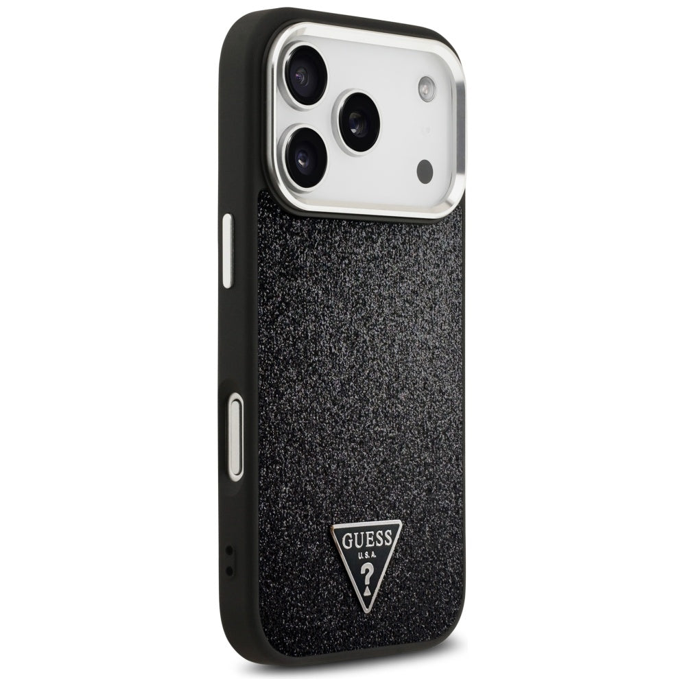 Husa de protectie Guess Glitter Series compatibil cu iPhone 17 Pro, Negru