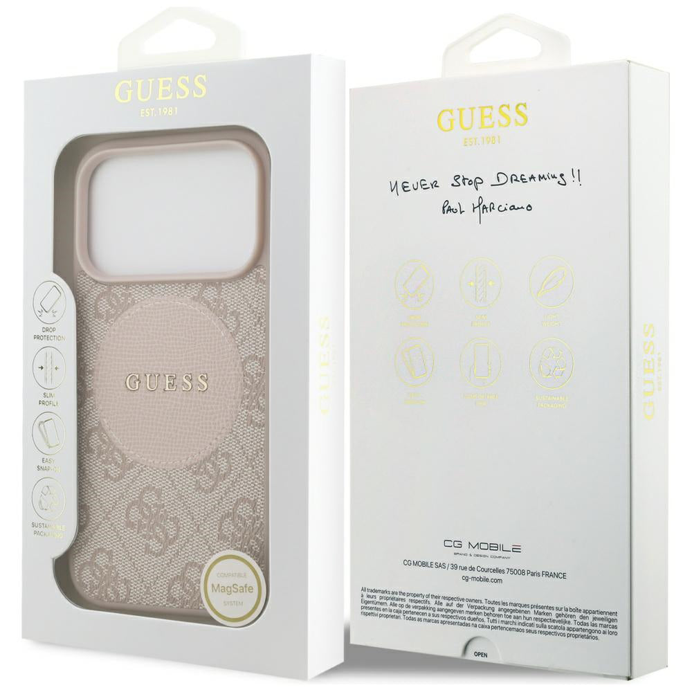 Guess - 4G Circle Classic Logo MagSafe (GUHMP17LP4PGRSGP) - iPhone 17 Pro - Pink