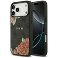 Husa pentru iPhone 17 Pro Max - Guess Hardcase 4G Flowers Print MagSafe (GUHMP17XP4ROPEMCK) - Black