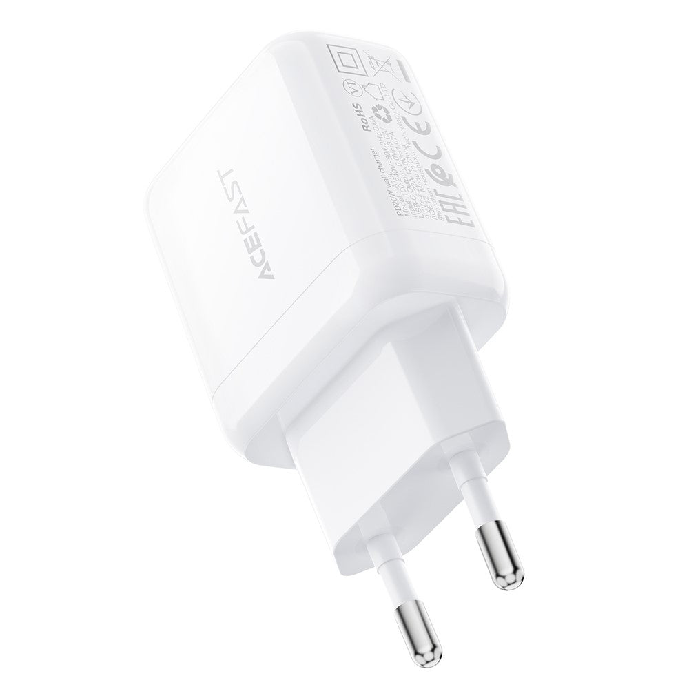 Acefast Incarcator Acefast (A130), Fast Charging, GaN, Type-C, PD20W, Alb – imagine 2