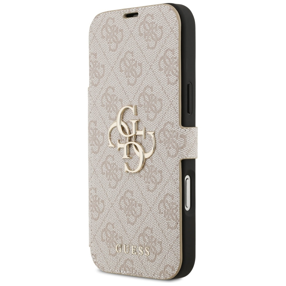 Husa de protectie Guess Book 4G Metal Logo compatibil cu iPhone 17 Pro Max, Roz