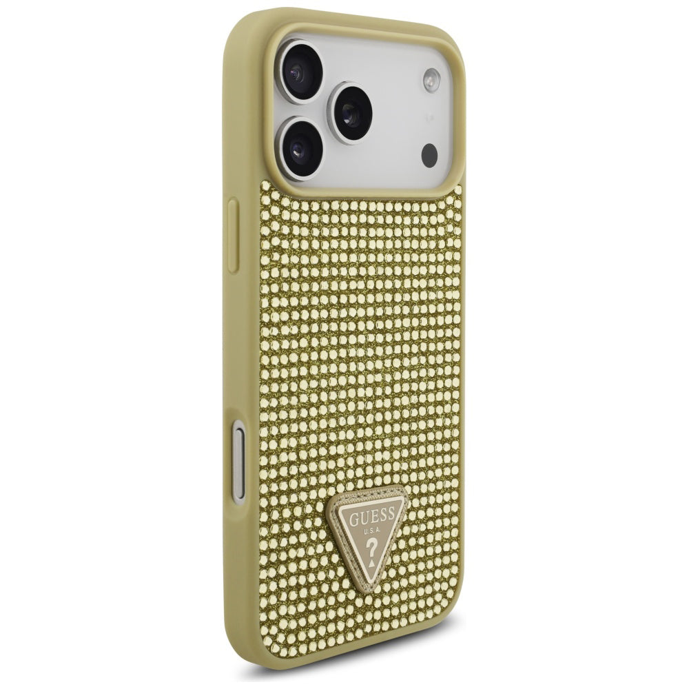 Guess - Rhinestone Triangle Logo (GUHCP17LHDGTPD) - iPhone 17 Pro - Gold
