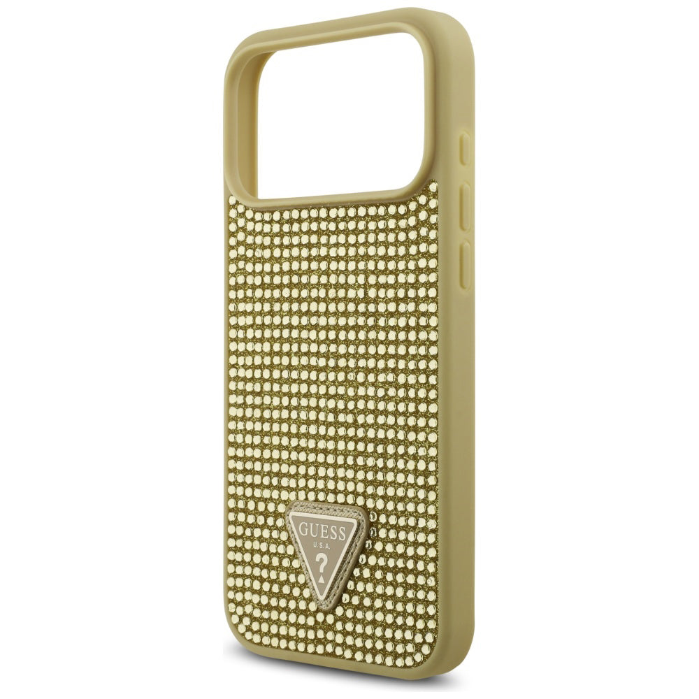 Guess - Rhinestone Triangle Logo (GUHCP17LHDGTPD) - iPhone 17 Pro - Gold