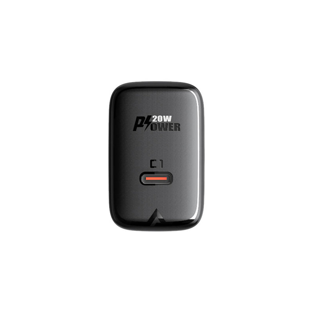 Acefast - Wall Charger (A1) - Fast Charging, Type-C, PD20W, QC 3.0, 5V/2.4A, Smart Chip, V0 Fire Protection - Black