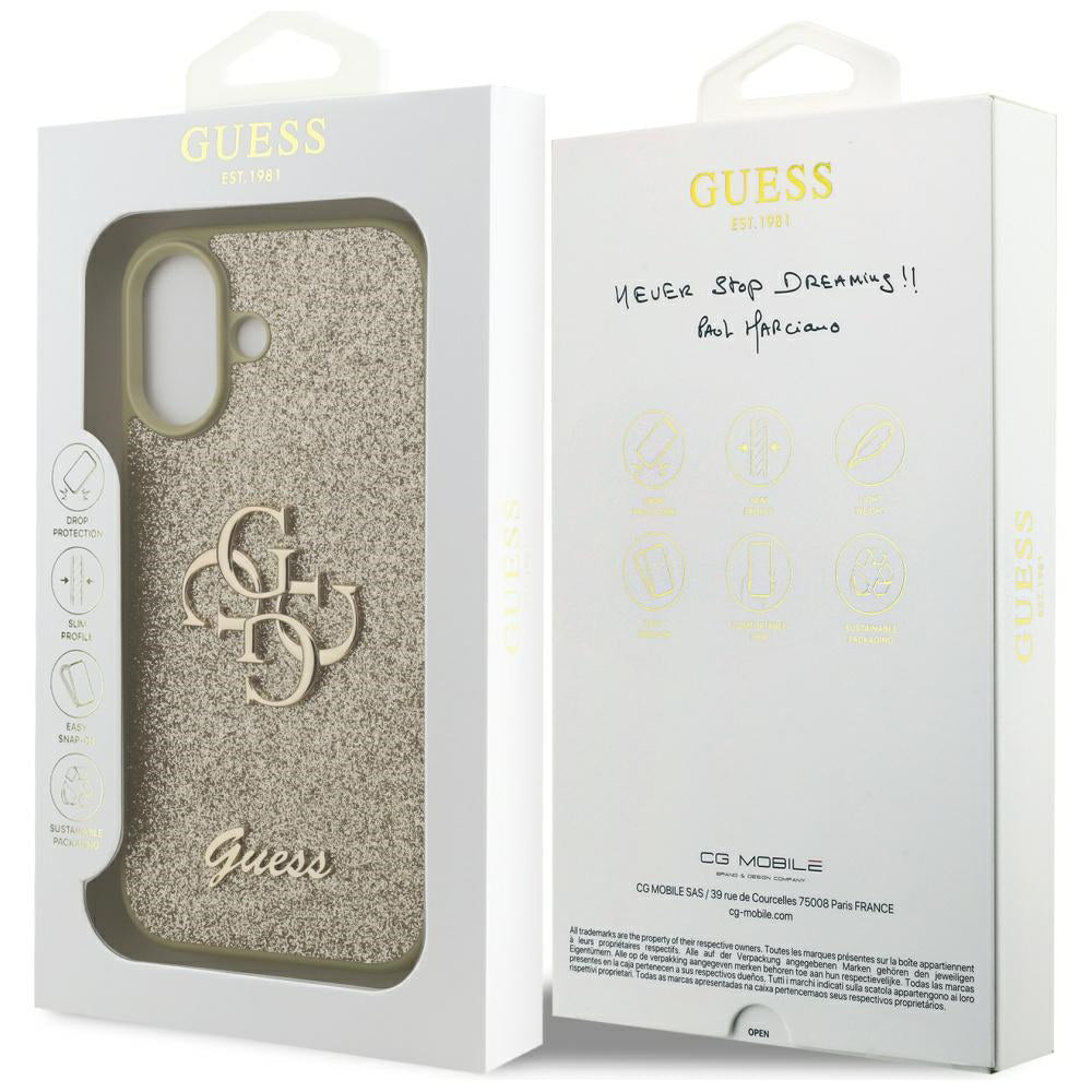 Guess - Fixed Glitter Big 4G (GUHCP17SHG4SGD) - iPhone 17 - Gold