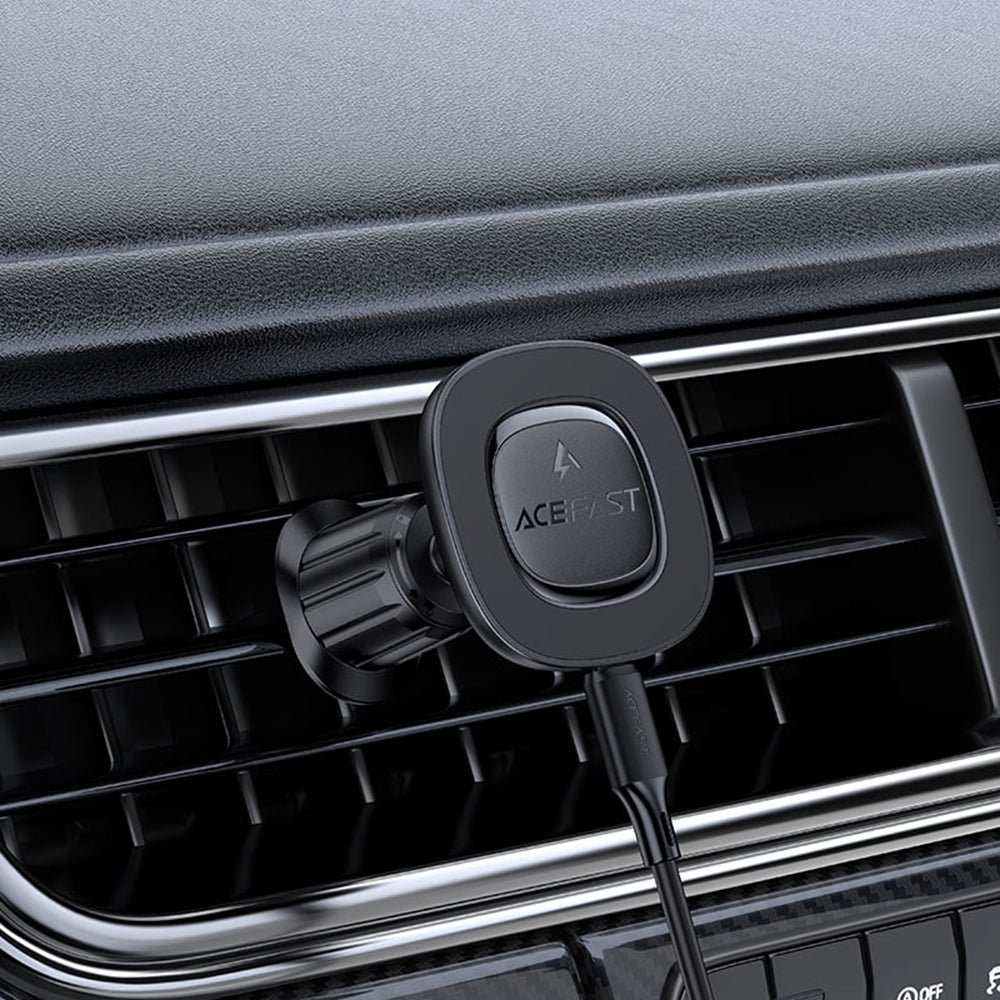 Acefast - Car Holder with Wireless Charging (D46) - for Air Vent, Magnetic Grip, Non-Slip, 15W, for 4.7 - 6.9" Phones - 