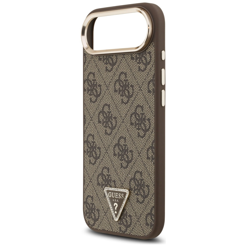 Husa pentru iPhone 17 Air - Guess Hardcase 4G Triangle Logo (GUHMP17MP4GTDGMW) - Brown