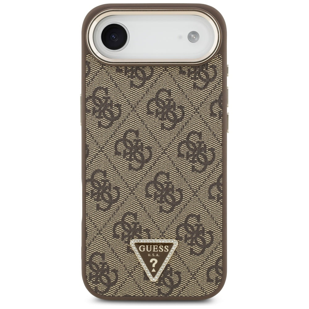 Husa pentru iPhone 17 Air - Guess Hardcase 4G Triangle Logo (GUHMP17MP4GTDGMW) - Brown