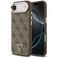 Husa pentru iPhone 17 Air - Guess Hardcase 4G Triangle Logo (GUHMP17MP4GTDGMW) - Brown