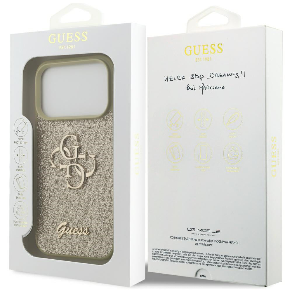 Guess - Fixed Glitter Big 4G (GUHCP17LHG4SGP) - iPhone 17 Pro - Pink