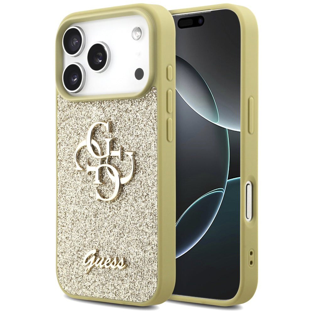 Guess - Fixed Glitter Big 4G (GUHCP17LHG4SGD) - iPhone 17 Pro - Gold