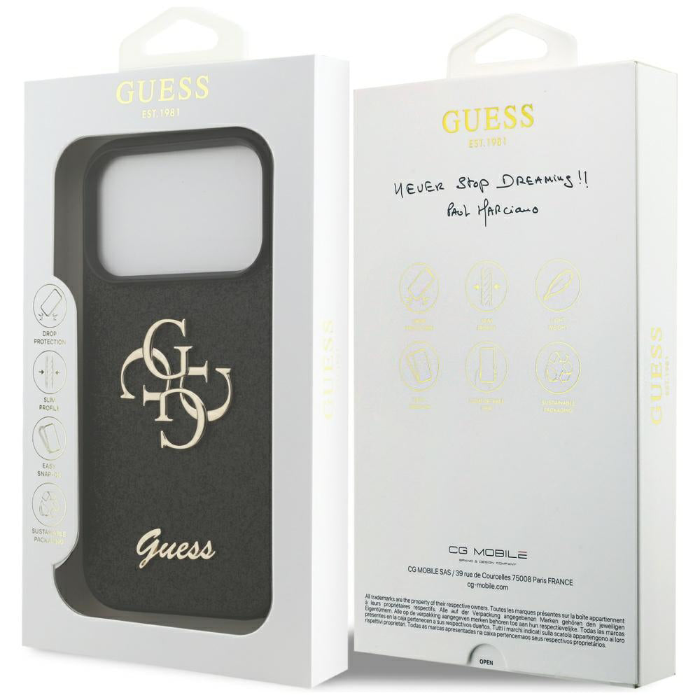 Guess - Fixed Glitter Big 4G (GUHCP17XHG4SGK) - iPhone 17 Pro Max - Black