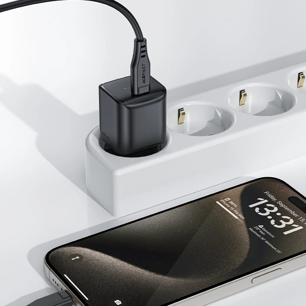 Acefast - Wall Charger Mini (A73) - GaN Technology, PD20W, Small Size Design - Black