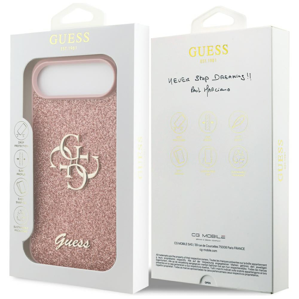Guess - Fixed Glitter Big 4G (GUHCP17MHG4SGP) - iPhone 17 Air - Pink