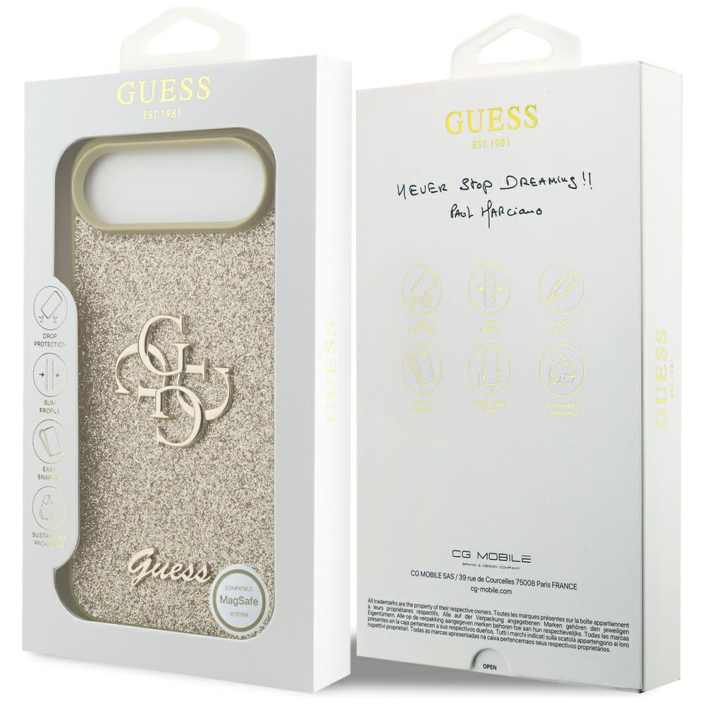 Guess - Fixed Glitter Big 4G (GUHCP17MHG4SGD) - iPhone 17 Air - Gold