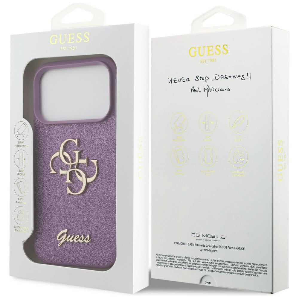 Guess - Fixed Glitter Big 4G (GUHCP17LHG4SGL) - iPhone 17 Pro - Lilac