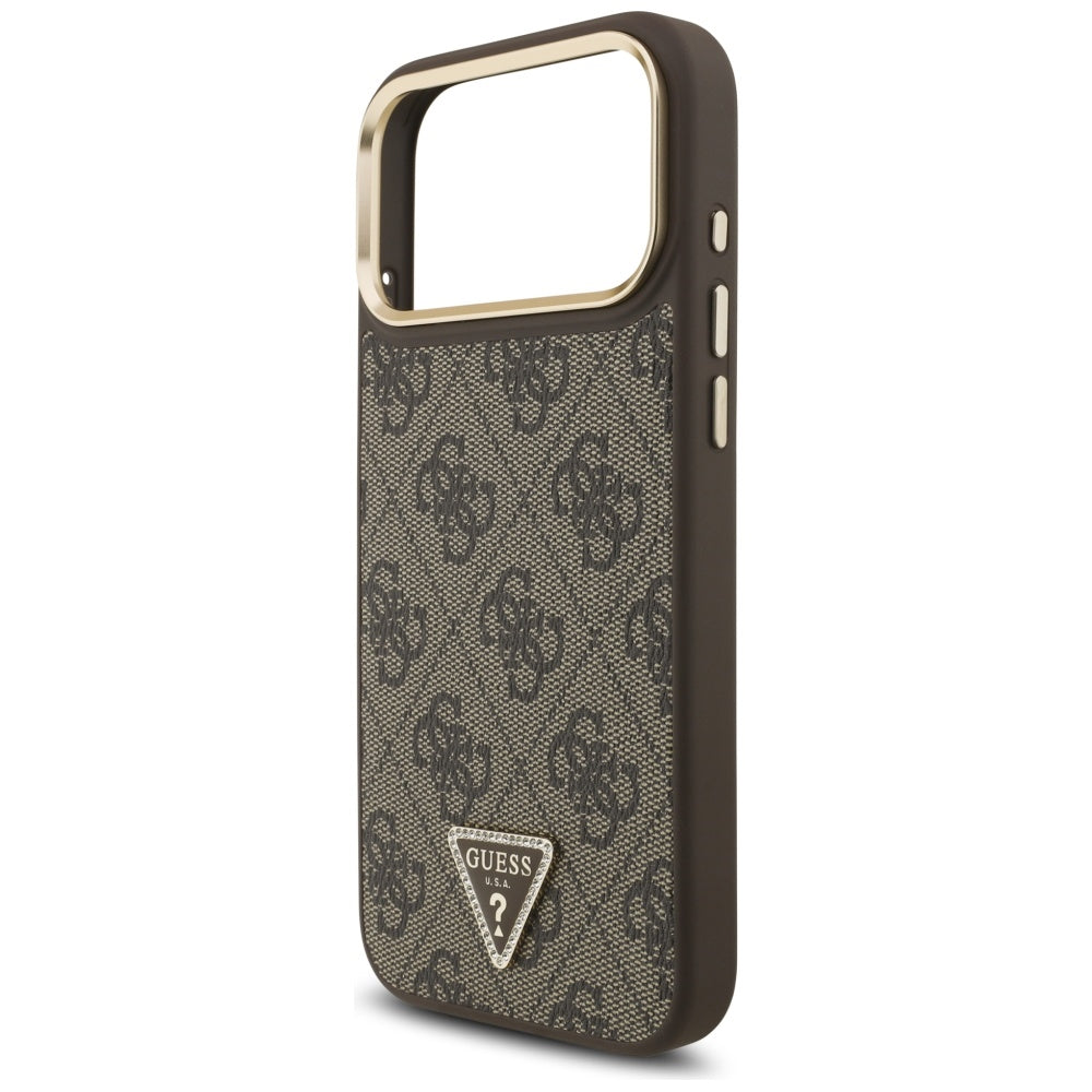 Husa pentru iPhone 17 Pro - Guess Hardcase 4G Triangle Logo MagSafe (GUHMP17LP4GTDGMW) - Brown