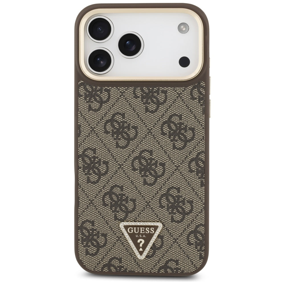 Husa pentru iPhone 17 Pro - Guess Hardcase 4G Triangle Logo MagSafe (GUHMP17LP4GTDGMW) - Brown