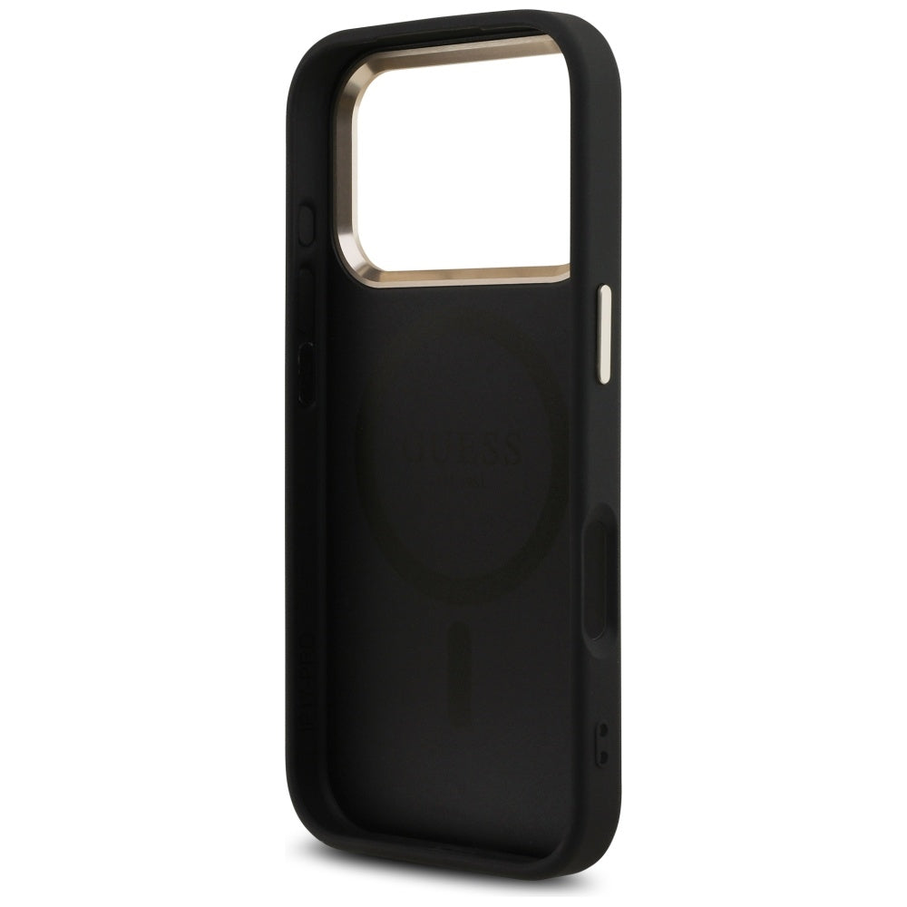 Husa pentru iPhone 17 Pro Max - Guess Hardcase 4G Triangle Logo MagSafe (GUHMP17XP4GTDGMK) - Black