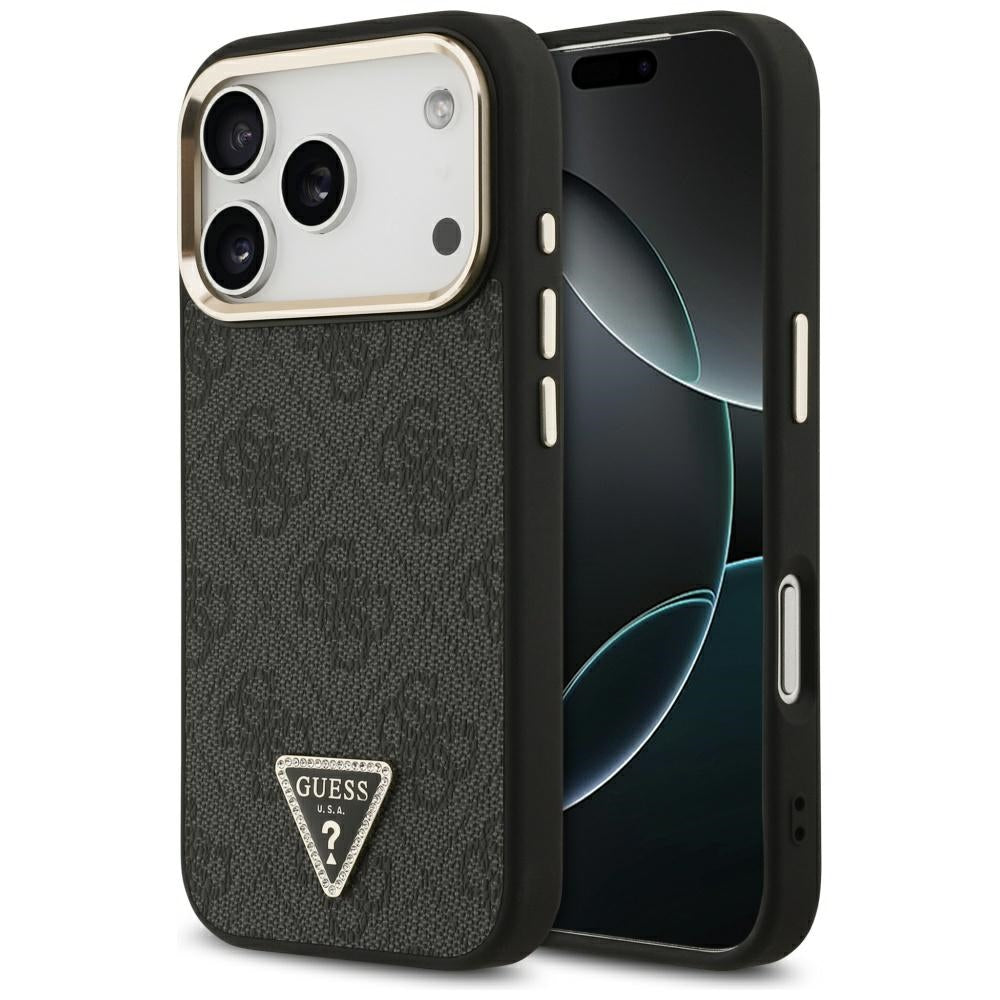 Husa pentru iPhone 17 Pro Max - Guess Hardcase 4G Triangle Logo MagSafe (GUHMP17XP4GTDGMK) - Black