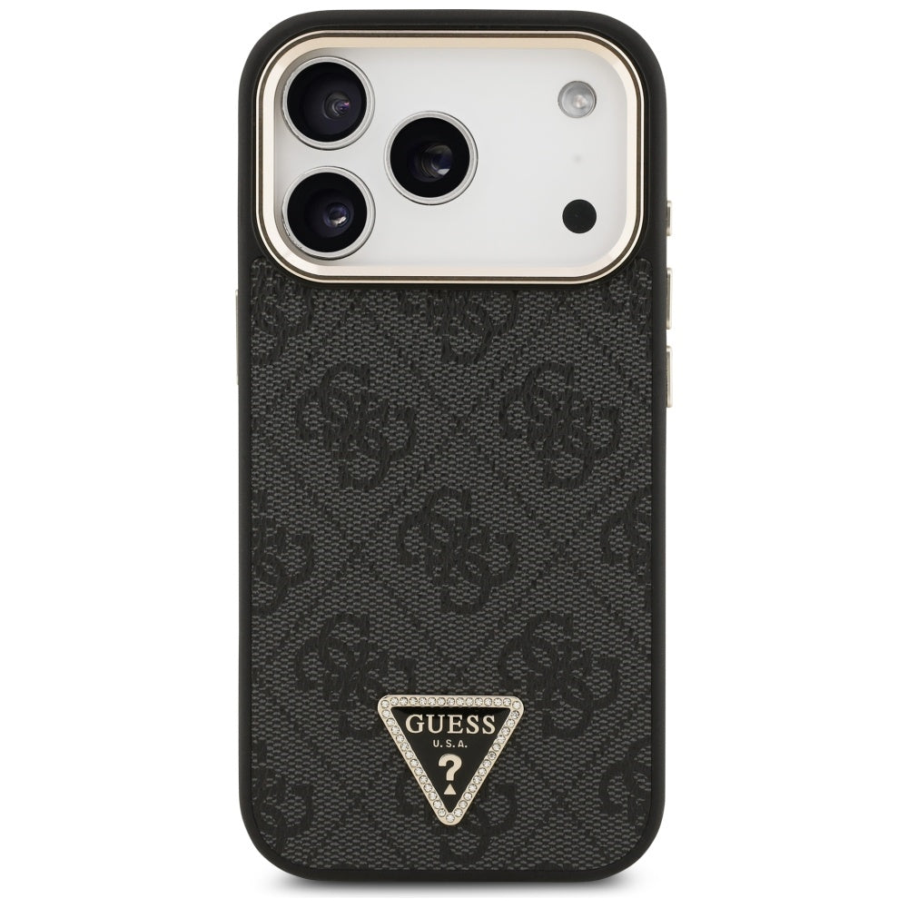 Husa pentru iPhone 17 Pro - Guess Hardcase 4G Triangle Logo MagSafe (GUHMP17LP4GTDGMK) - Black