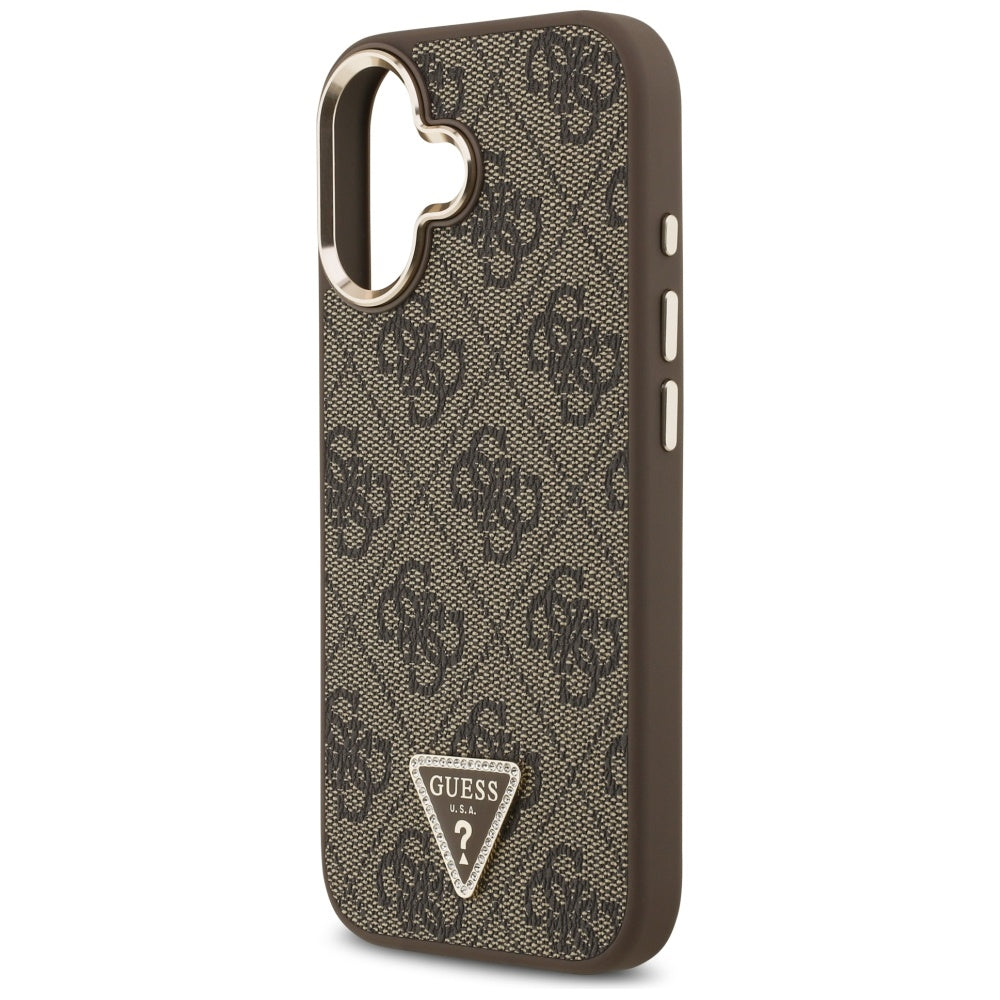 Husa pentru iPhone 17 - Guess Hardcase 4G Triangle Logo MagSafe (GUHMP17SP4GTDGMW) - Brown