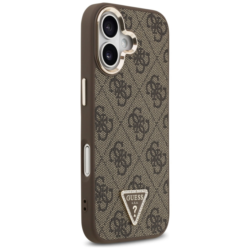 Husa pentru iPhone 17 - Guess Hardcase 4G Triangle Logo MagSafe (GUHMP17SP4GTDGMW) - Brown