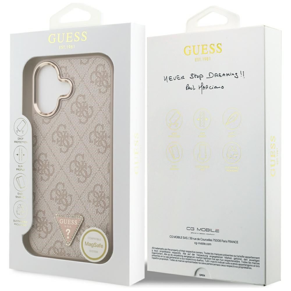 Husa de protectie Guess Hardcase 4G compatibil cu iPhone 17, Roz