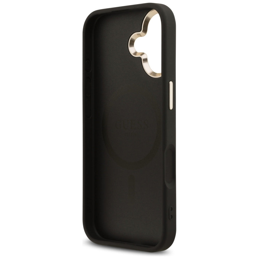 Husa pentru iPhone 17 - Guess Hardcase 4G Triangle Logo MagSafe (GUHMP17SP4GTDGMK) - Black