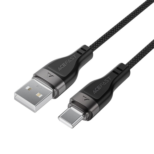 Acefast - Data Cable (C11-04) - Magnetic Winding, Fast Charging, USB to Type-C, 3A, Adjustable Lenght, 1.2m - Black