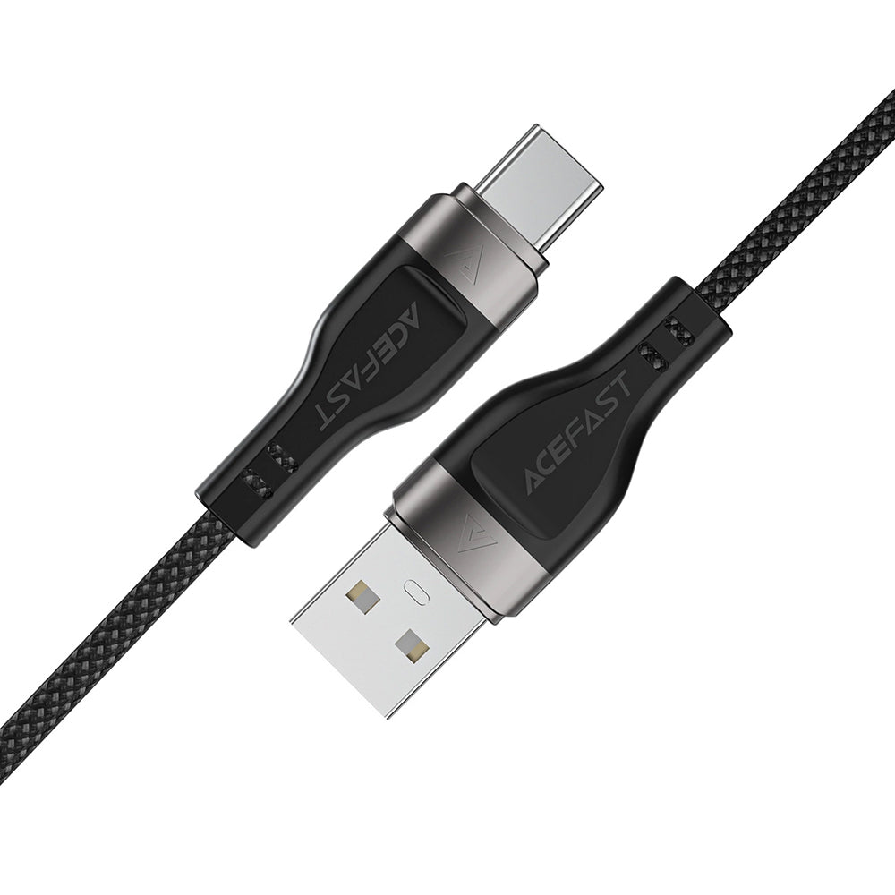 Acefast - Data Cable (C11-04) - Magnetic Winding, Fast Charging, USB to Type-C, 3A, Adjustable Lenght, 1.2m - Black