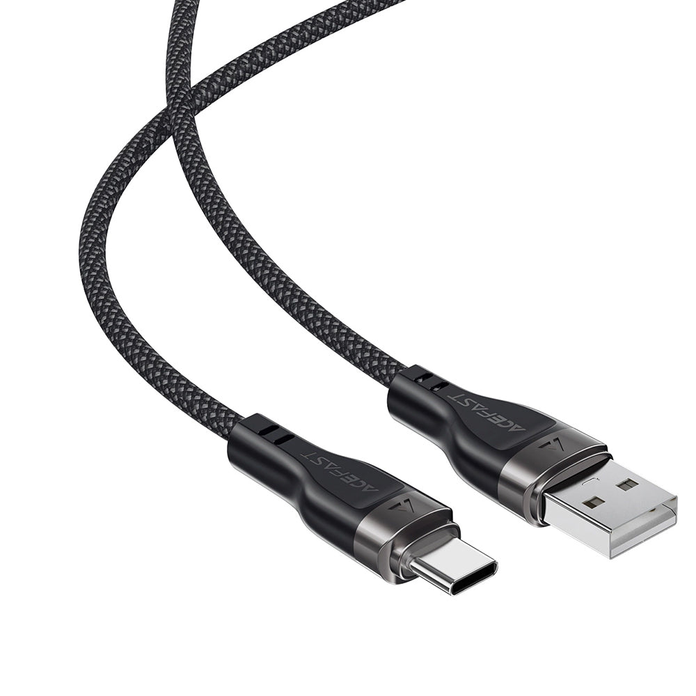 Acefast - Data Cable (C11-04) - Magnetic Winding, Fast Charging, USB to Type-C, 3A, Adjustable Lenght, 1.2m - Black