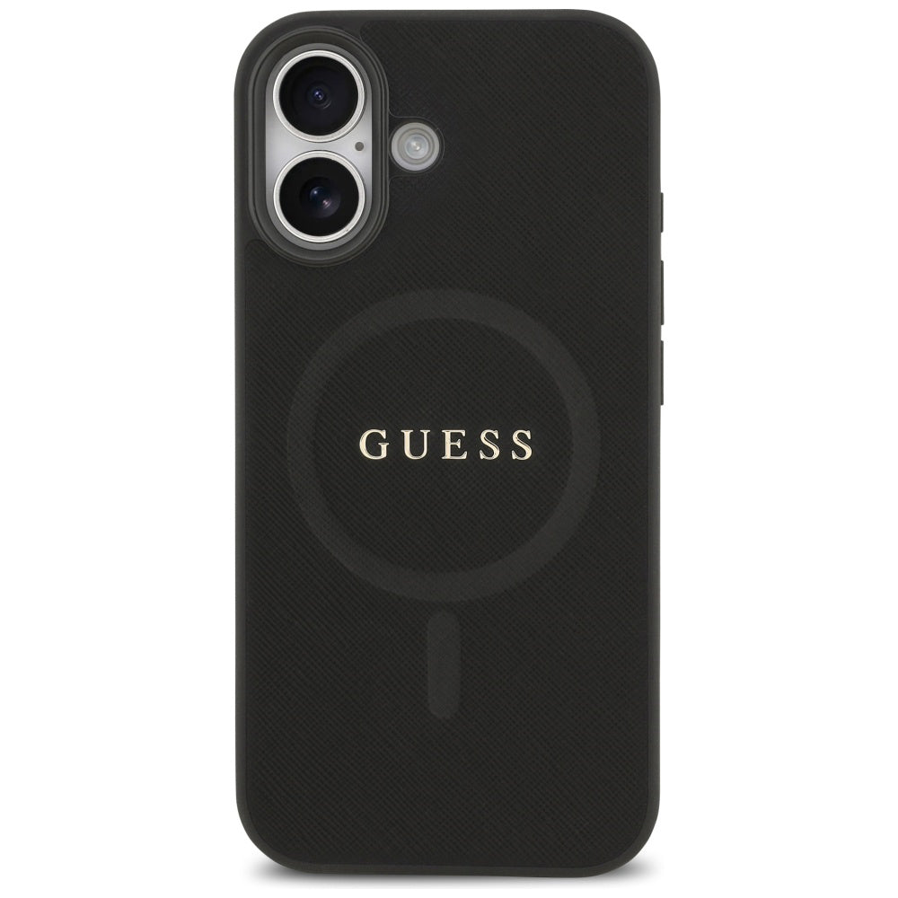 Guess - Saffiano Classic Logo MagSafe (GUHMP17SPSAHMCK) - iPhone 17 - Black