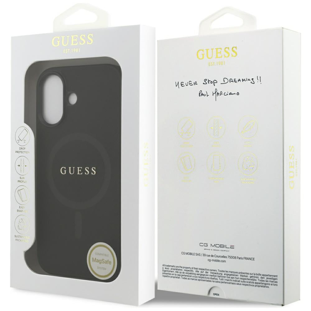 Guess - Saffiano Classic Logo MagSafe (GUHMP17SPSAHMCK) - iPhone 17 - Black