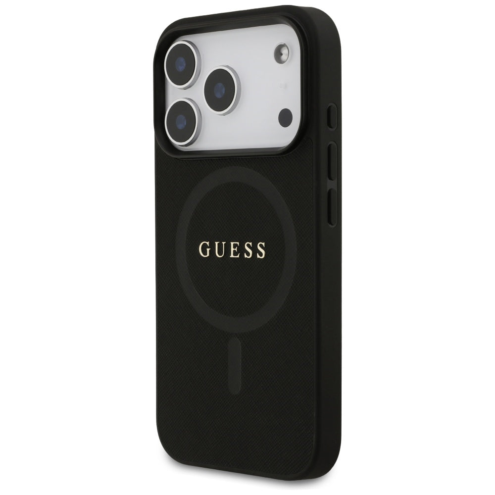 Guess - Saffiano Classic Logo MagSafe (GUHMP17XPSAHMCK) - iPhone 17 Pro Max - Black