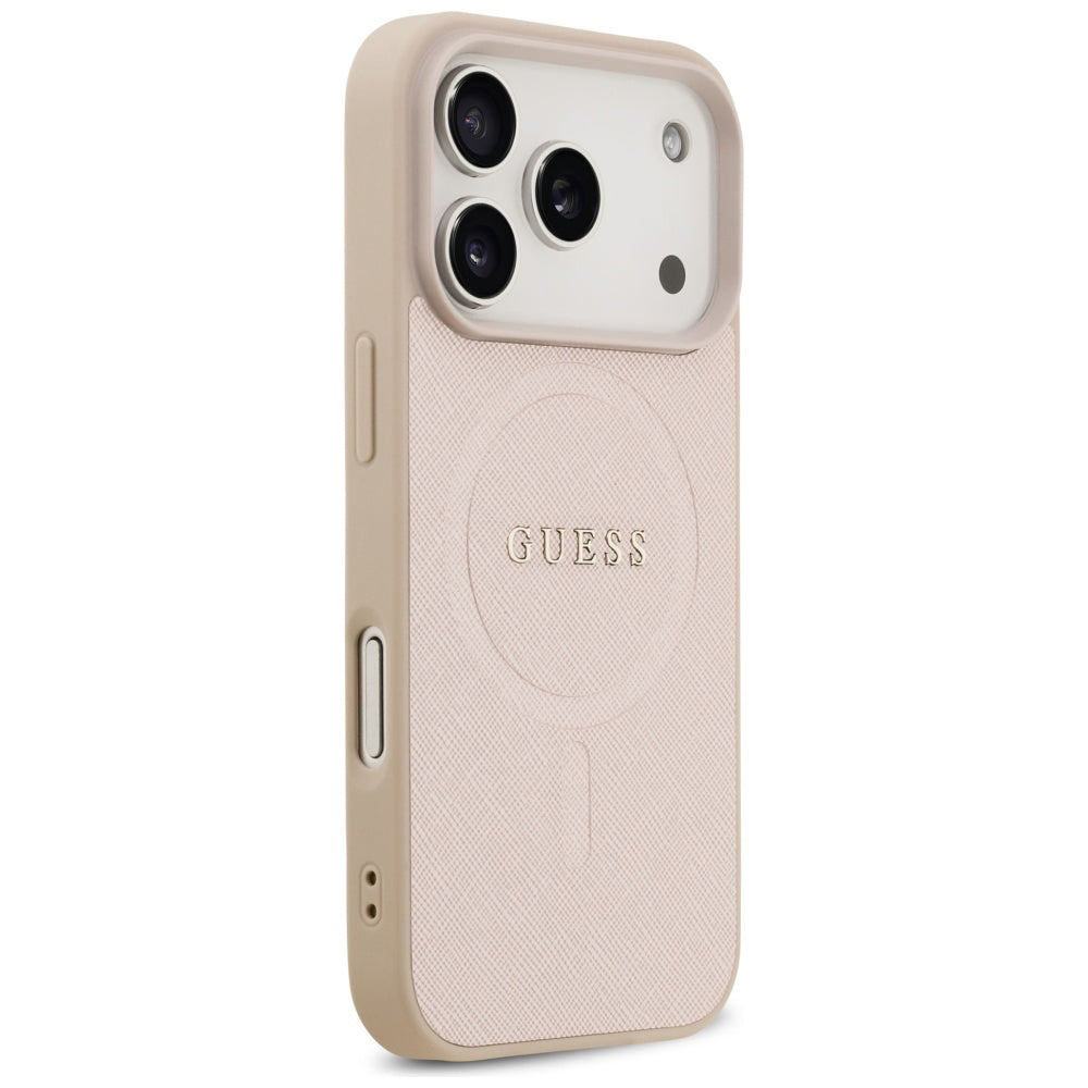 Guess - Saffiano Classic Logo MagSafe (GUHMP17LPSAHMCP) - iPhone 17 Pro - Pink